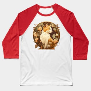 Art Nouveau Cat Baseball T-Shirt